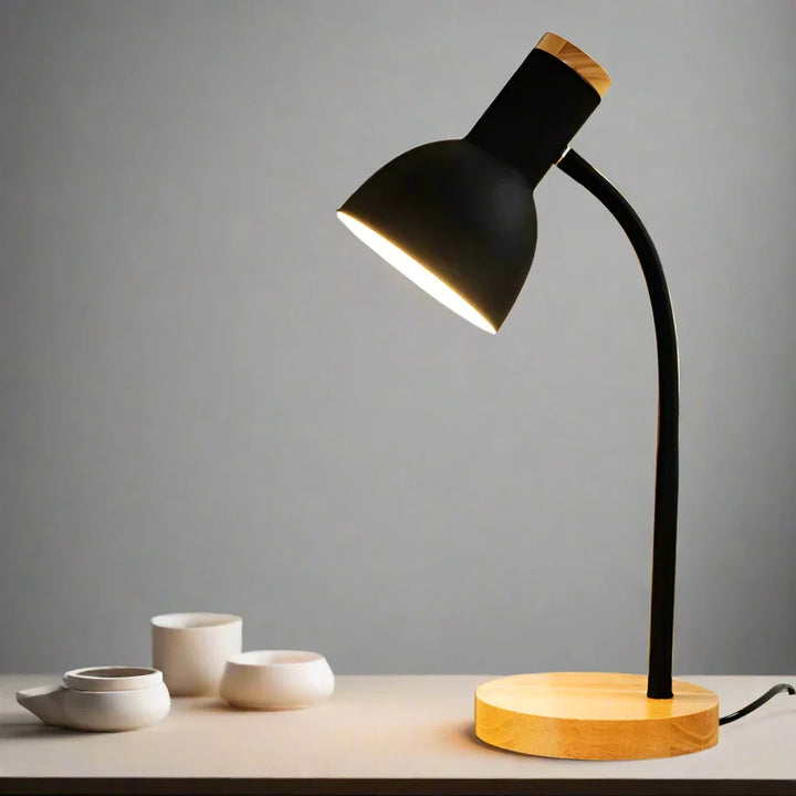 Stornfield | Autumn and Winter Lighting | Nordic Creative Wooden Iron LED Desk Lamp - Moxie