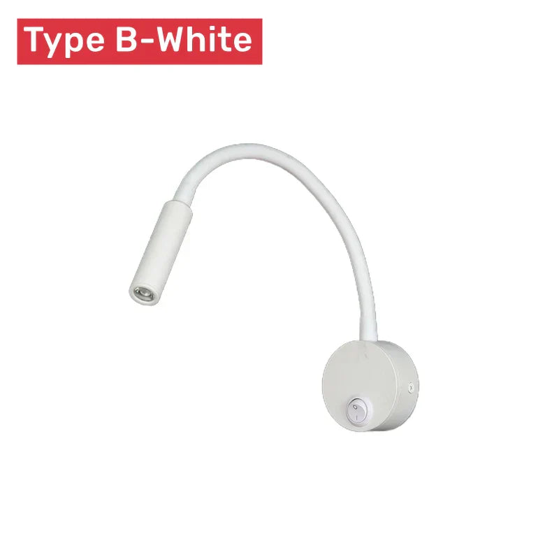 Stornfield | Modern Flexible LED Reading Wall Light with Switch for Bedroom and Office - 1W/3W