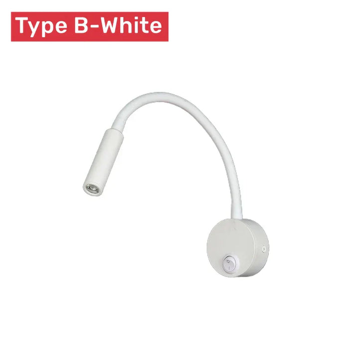 Stornfield | Modern Flexible LED Reading Wall Light with Switch for Bedroom and Office - 1W/3W