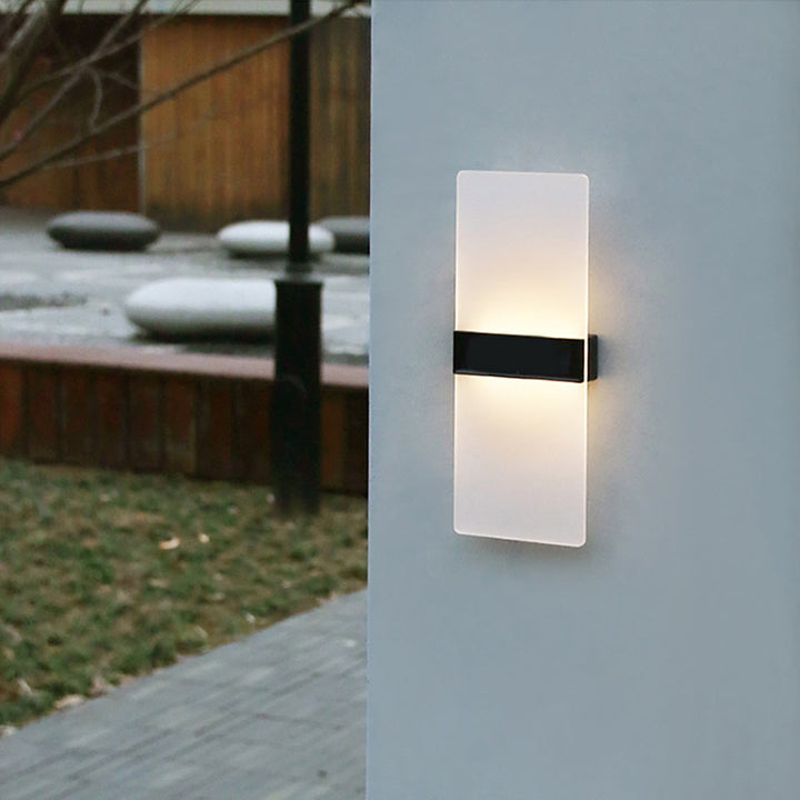 Kacela - Solar Outdoor Modern Milk Shade Wall Light Set | Stornfield
