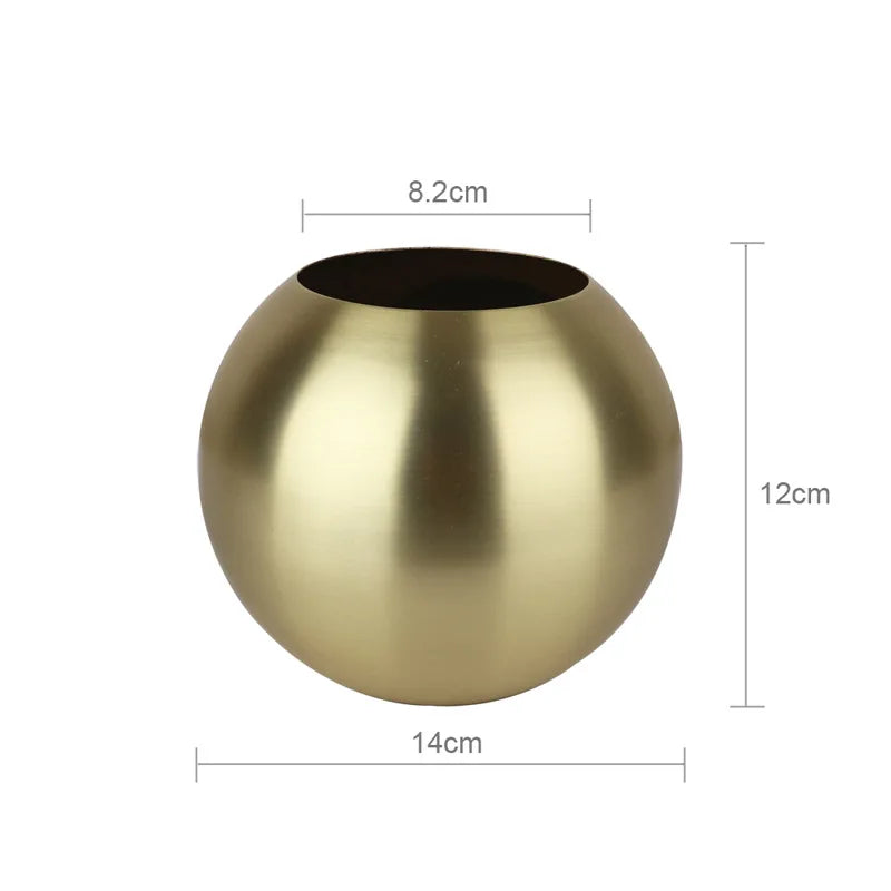 Stornfield | Nordic Style Stainless Steel Vase Desktop Flower Pot BeFlower Pots Gold Black Rose Gold Classic Home Decor