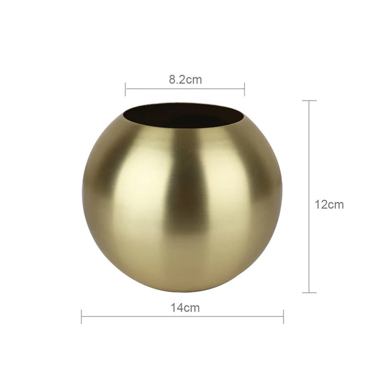 Stornfield | Nordic Style Stainless Steel Vase Desktop Flower Pot BeFlower Pots Gold Black Rose Gold Classic Home Decor