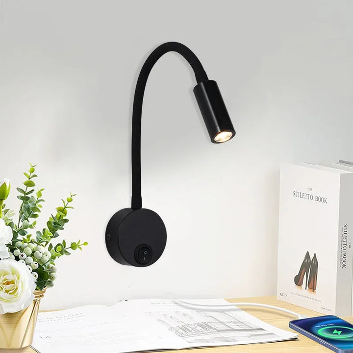 Stornfield | Versatile LED Wall Sconce: Modern, Flexible, Perfect for Reading in Bed