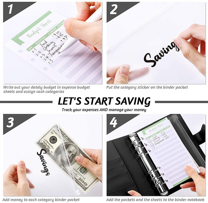 Stornfield | Financial Planner Leather Multi Pocket Bill Organizer Notebook
