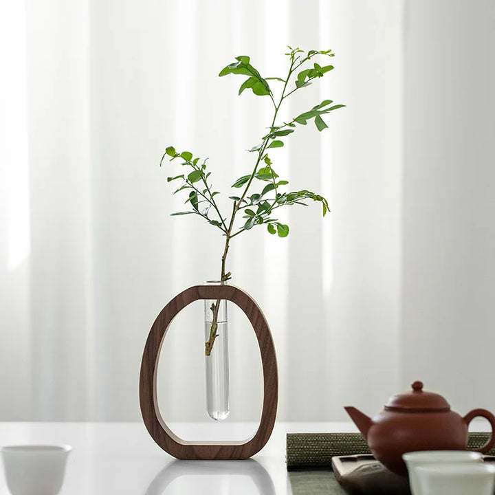 Oval Wood Frame Single Stem Vase | Stornfield