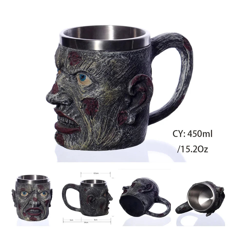 Stornfield | Medieval Dragon Stainless Steel Resin Mug as Coffee Mug or Tea Mug