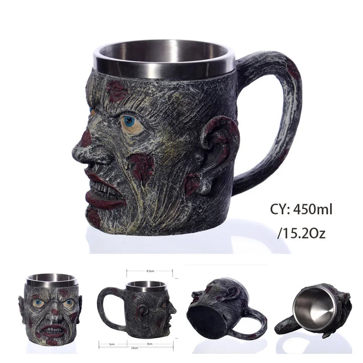 Stornfield | Medieval Dragon Stainless Steel Resin Mug as Coffee Mug or Tea Mug