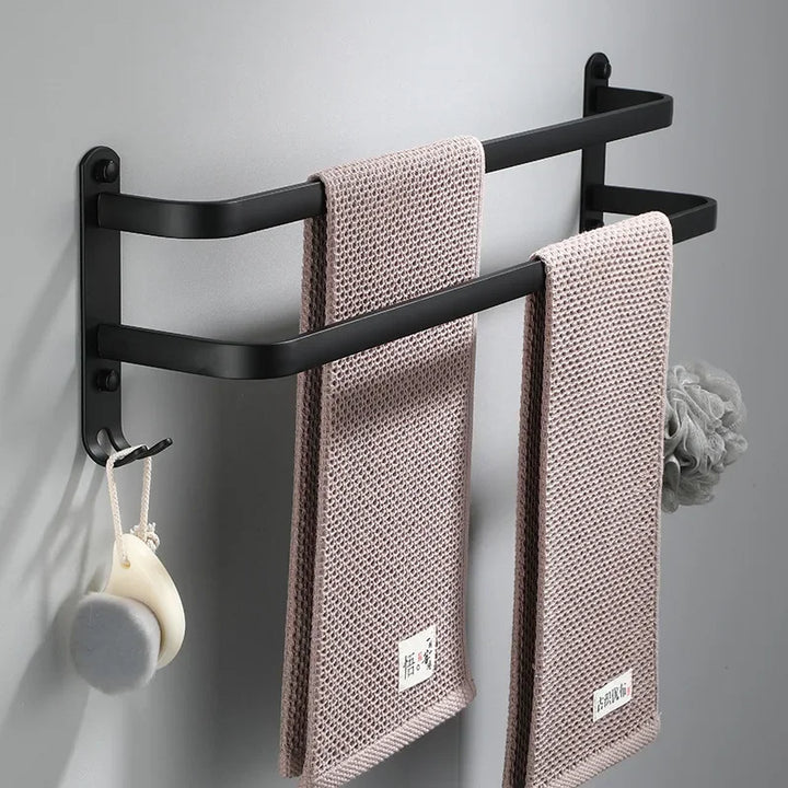 Fester Towel Holder - Black Aluminum | Screw Mount Stornfield