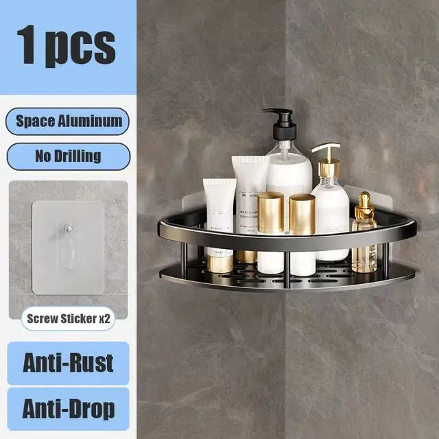 Shower shelf without drilling aluminum | Stornfield