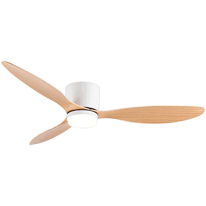 42-52 Inch Ceiling Fans with DC Motor — Remote Control Low Floor Cooling Fans, No Light, White Wood & Black Options | Stornfield
