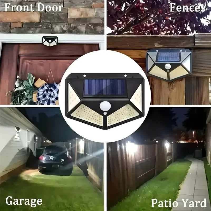 Solar Wall Light Outdoor 100 LED with Motion Sensor | Stornfield