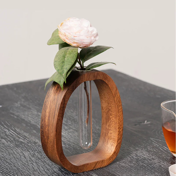 Oval Wood Frame Single Stem Vase | Stornfield
