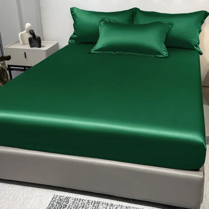 Stornfield | SatinDreams Luxury Fitted Sheet | Silk Satin Sheet | Breathable & Cooling | Wrinkle-Resistant | Easy Care