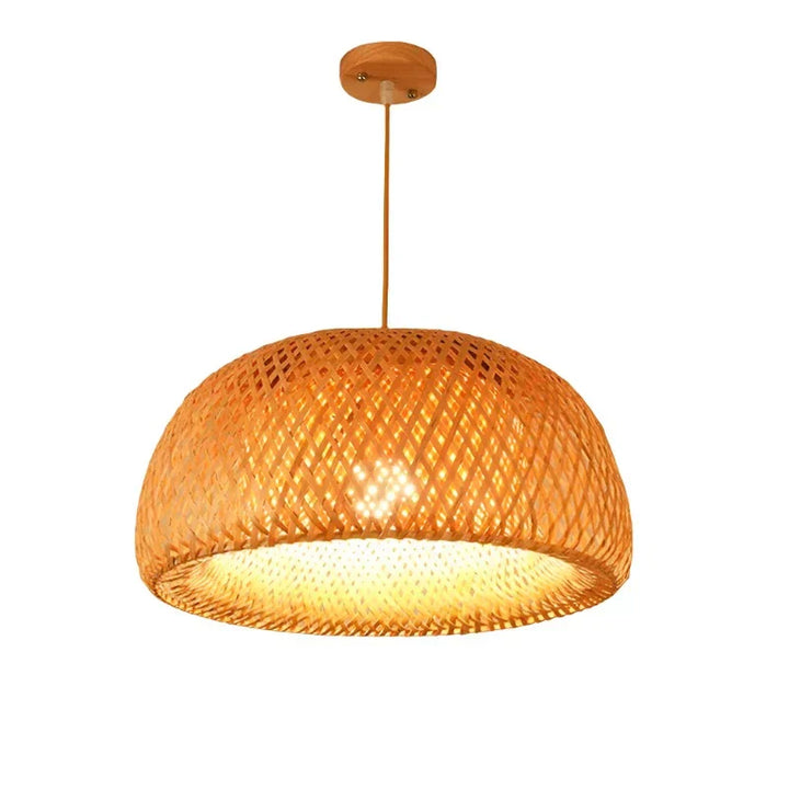 Stornfield | Luxora Handwoven Bamboo Pendant Light - Eco-Friendly Ceiling Lamp