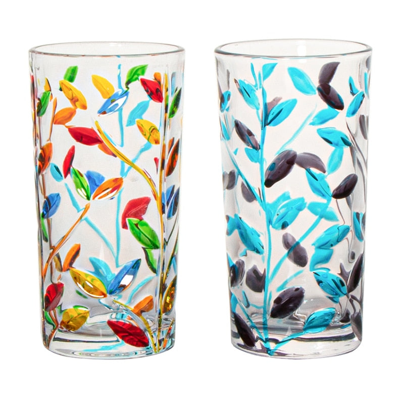 Hand-painted glass leaf cup | Stornfield