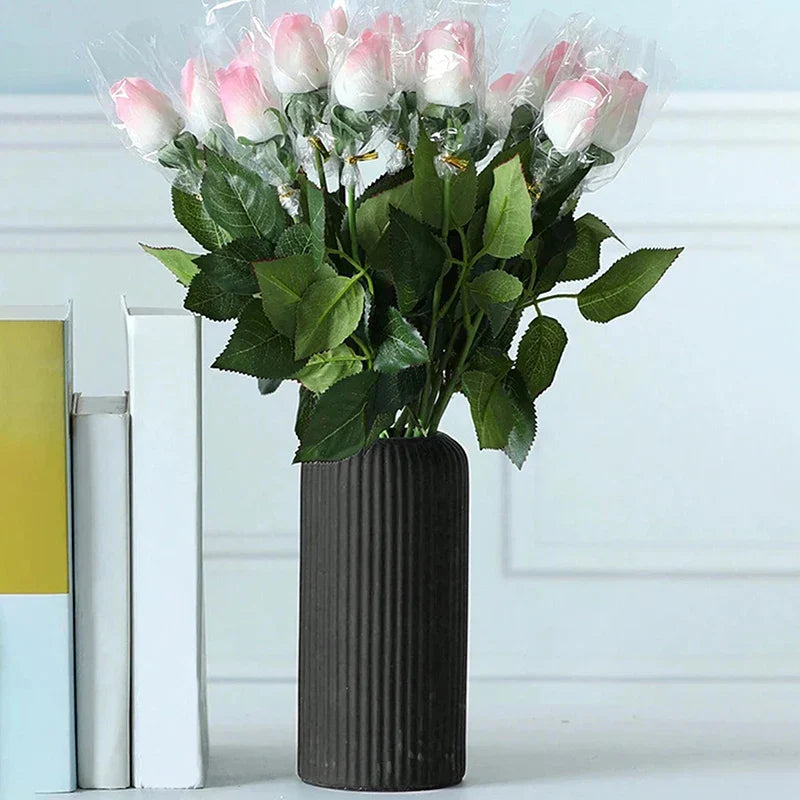 Stornfield | LineaForm Modern Ceramic Vase - Artistic Stripe Decor