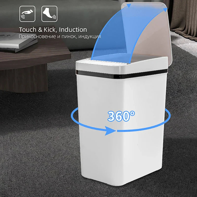 Waterproof Smart Wave Sensor Automatic Trash Can | Stonrfield