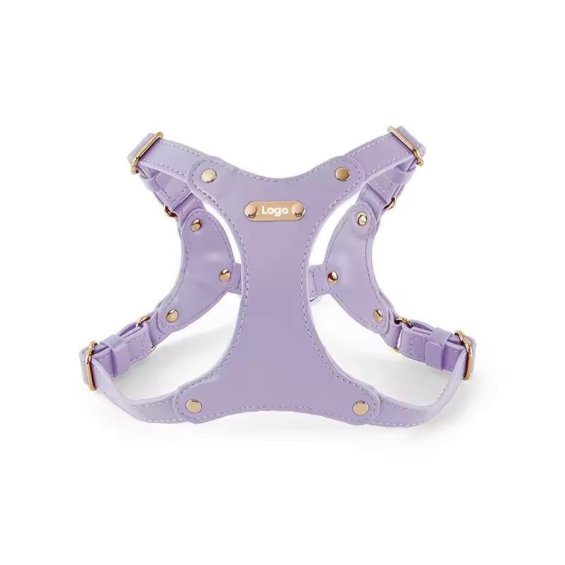 Adjustable Leather Dog Harness with Custom Engraving Stornfield