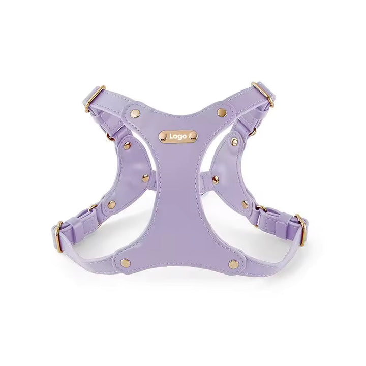 Adjustable Leather Dog Harness with Custom Engraving Stornfield
