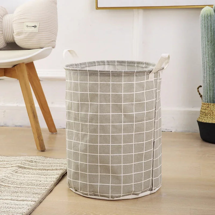 EcoStore Laundry Basket – Foldable Canvas & Linen Laundry Basket with Handles and Drawstring Stornfield