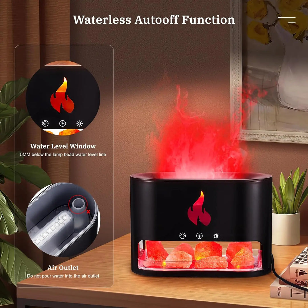 Vaporizer with crystal salt stone fire