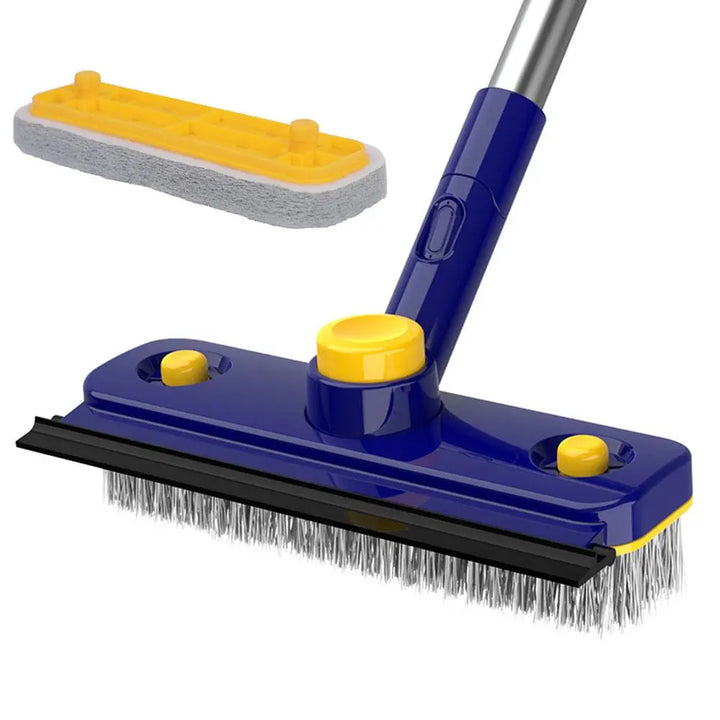 2in1 V-Shaped Long Handle Floor Scrub Edge Cleaner Brush | Stornfield