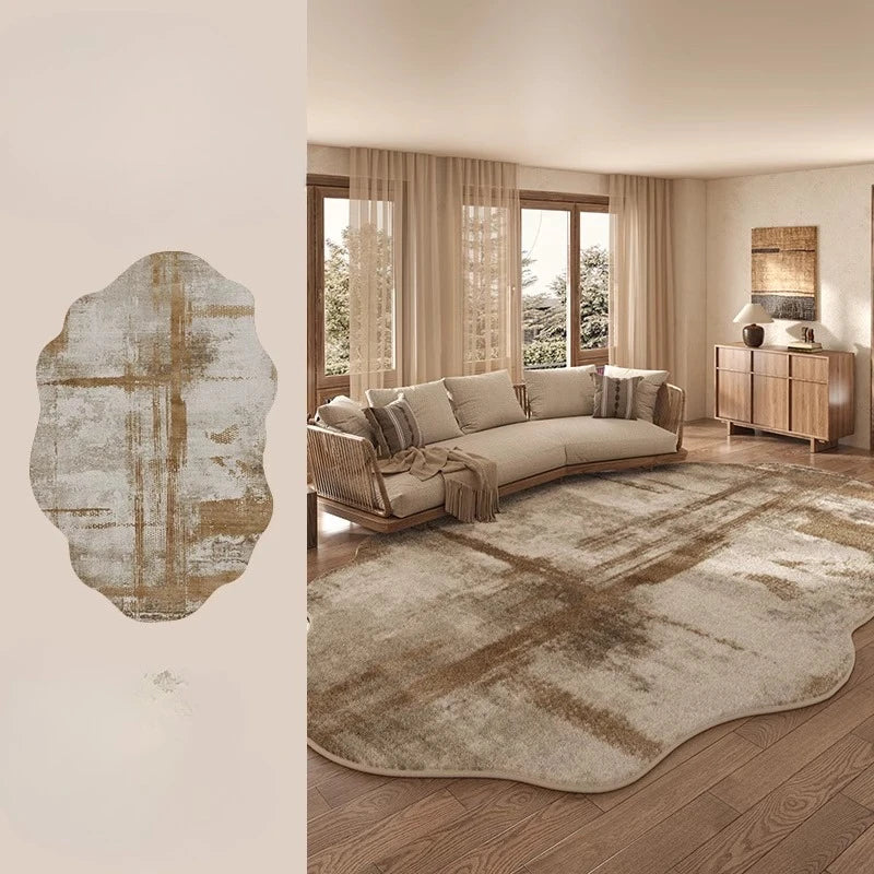 Stornfield | Irregular Plush Rug Light Luxury Washable for Bedroom and Living Room