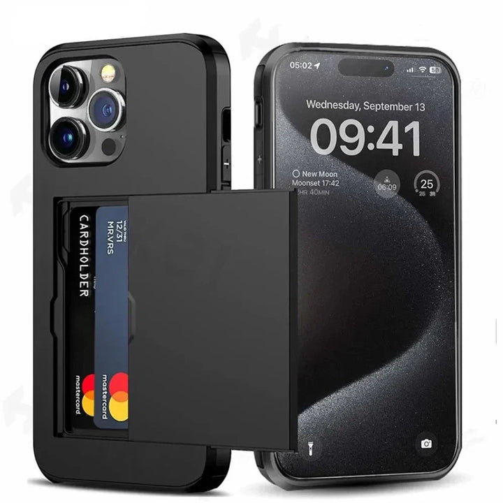 Stornfield | LuxShield iPhone Case with Card Holder | Slim Design | Card Storage | Protection & Style
