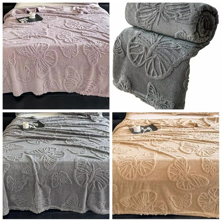 Double Sided Cooling Blanket with Breathable Cold Effect and 3D Butterfly Jacquard Design | Stornfield