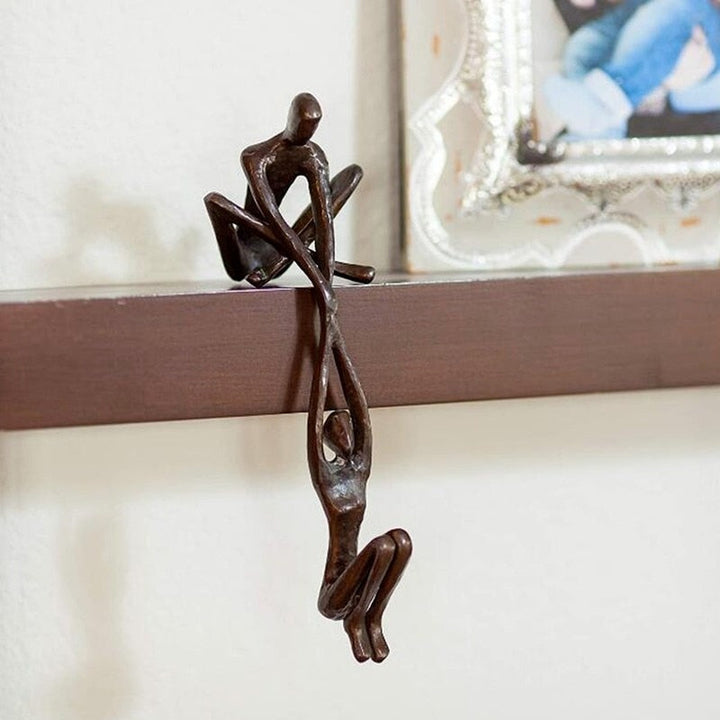 Verbindo Decorative Figure Polystone Black Modern Sculpture 20 cm | Stornfield