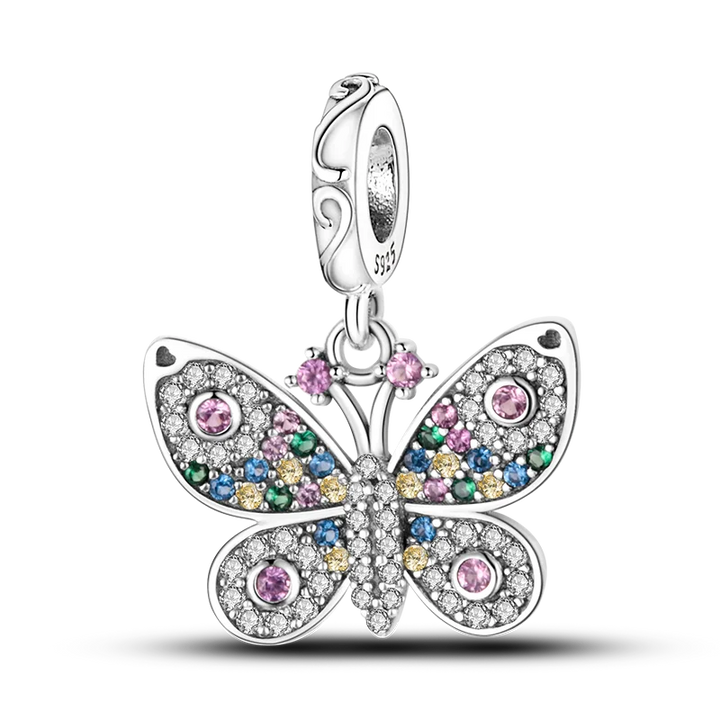 Stornfield | 925 Sterling Silver Charms, Leopard Gold Beads, Colorful Chameleon Rhino Lion Beetle Cat Pendant Compatible with Original Pandora Bracelet Jewelry