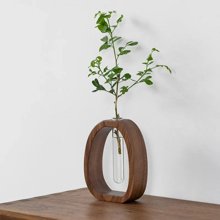 Oval Wood Frame Single Stem Vase | Stornfield