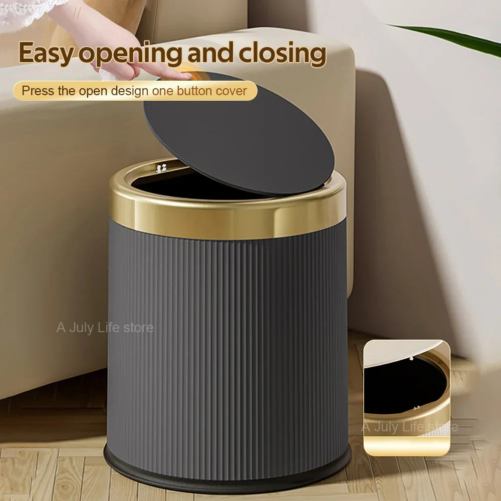 Modern rectangular waste bin | With lid & removable inner bin | For kitchen, bathroom & office Stornfield