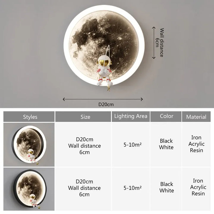 Stornfield | Astronaut on the Moon Wall Lamp