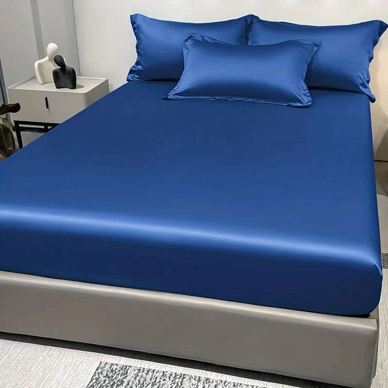 Stornfield | SatinDreams Luxury Fitted Sheet | Silk Satin Sheet | Breathable & Cooling | Wrinkle-Resistant | Easy Care