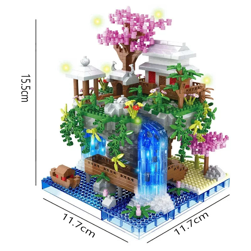 Stornfield | Vintage Architecture Fishing Flowers Pond Castle Girl Model Brick Assembly Toy for Children with High Difficulty