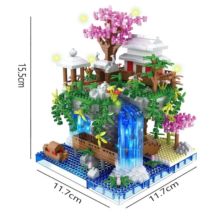 Stornfield | Vintage Architecture Fishing Flowers Pond Castle Girl Model Brick Assembly Toy for Children with High Difficulty