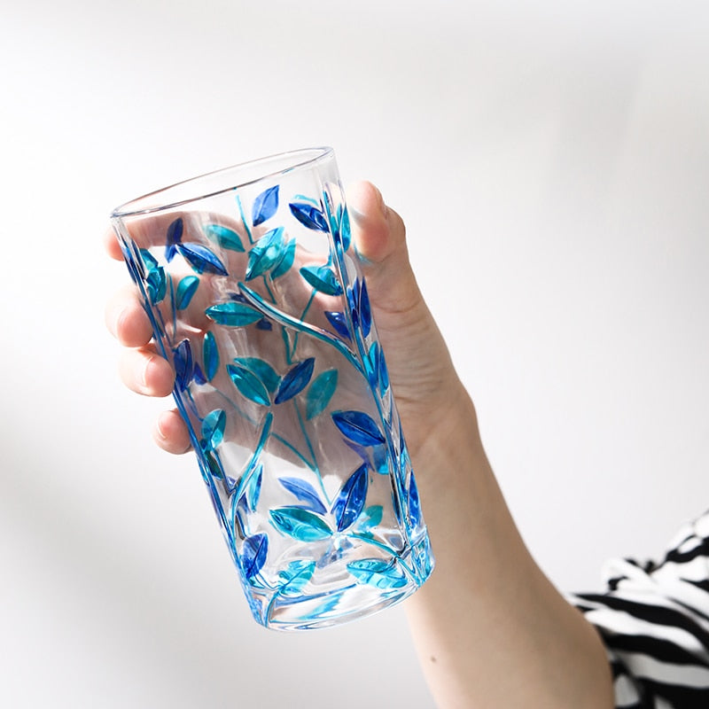 Hand-painted glass leaf cup | Stornfield