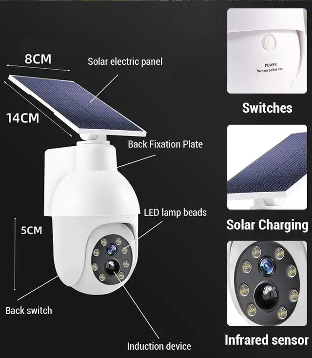 Solar Powered Motion Sensor Smart Rainproof Dummy Camera | Stornfield