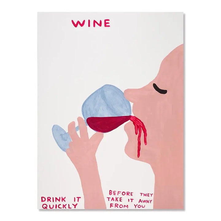 Stornfield | David Shrigley Rabbit Cat Wine Biscuit Train Wall Art Abstract Prints Canvas Painting Nordic Poster Pictures Living Room Decor