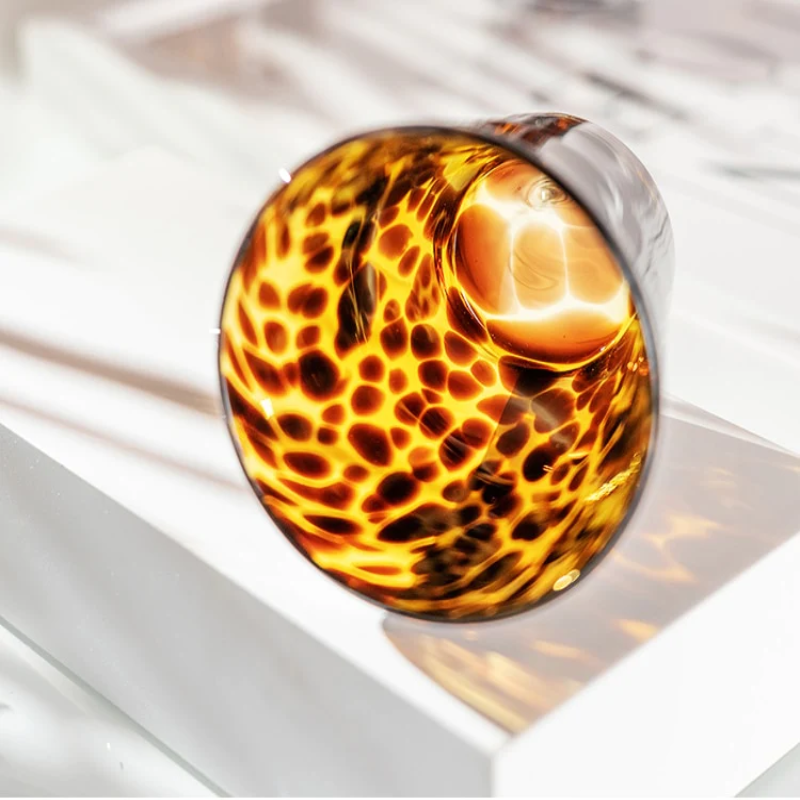 Stornfield | Leopard print retro drinking glass
