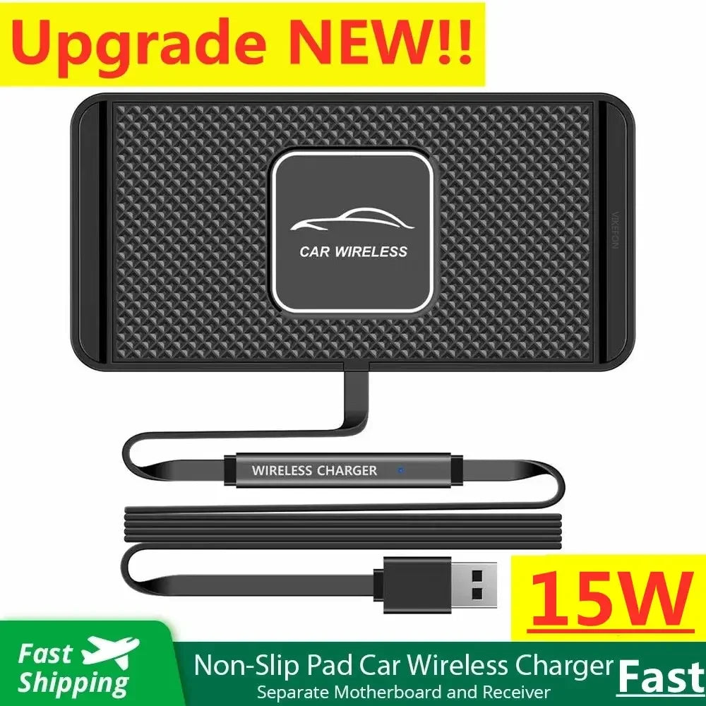 Stornfield | Voltigo Wireless Charging Pad | 15W Fast Charger | Non-Slip & Ultra-Slim | Compatible with iPhone & Samsung