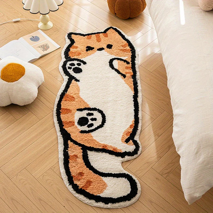 Playful Cat Area Irregular Rug | Stornfield