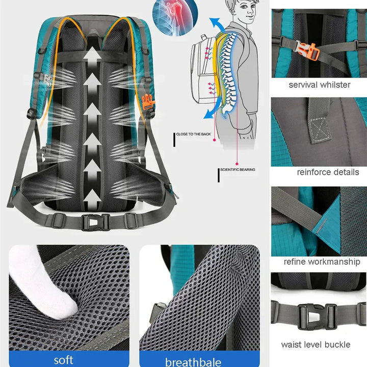 Alpivento 70L Trekking Backpack with Rain Cover | Stornfield