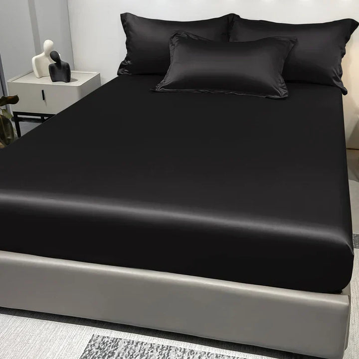 Stornfield | SatinDreams Luxury Fitted Sheet | Silk Satin Sheet | Breathable & Cooling | Wrinkle-Resistant | Easy Care