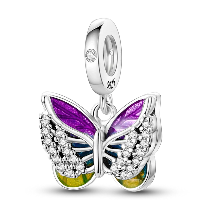 Stornfield | 925 Sterling Silver Charms, Leopard Gold Beads, Colorful Chameleon Rhino Lion Beetle Cat Pendant Compatible with Original Pandora Bracelet Jewelry