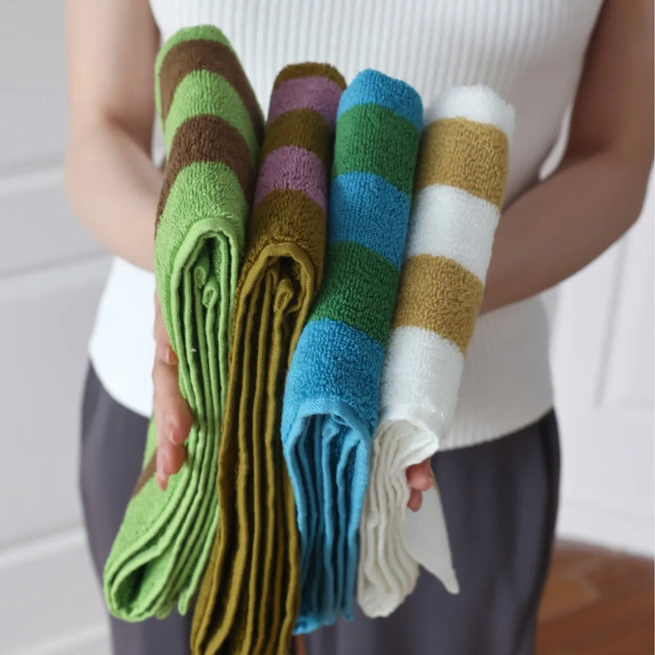 RetroStripe Luxe Cotton Towel – Striped Cotton Towel in Hotel Quality | Stornfield