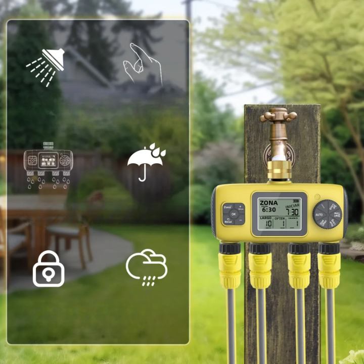 HydroVista - 4-zone digital water system with LCD screen and IPX7 waterproof smart valve system Stornfield