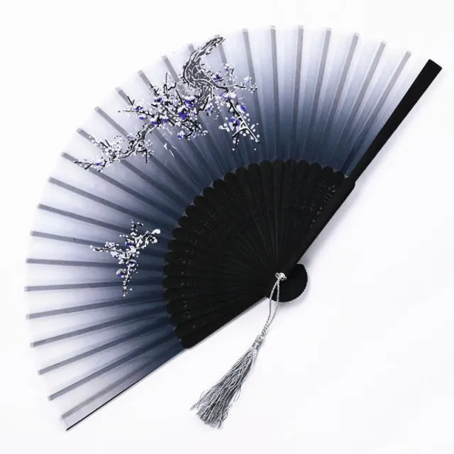 Traditional Japanese Style Floral Hand Fan | Stornfield