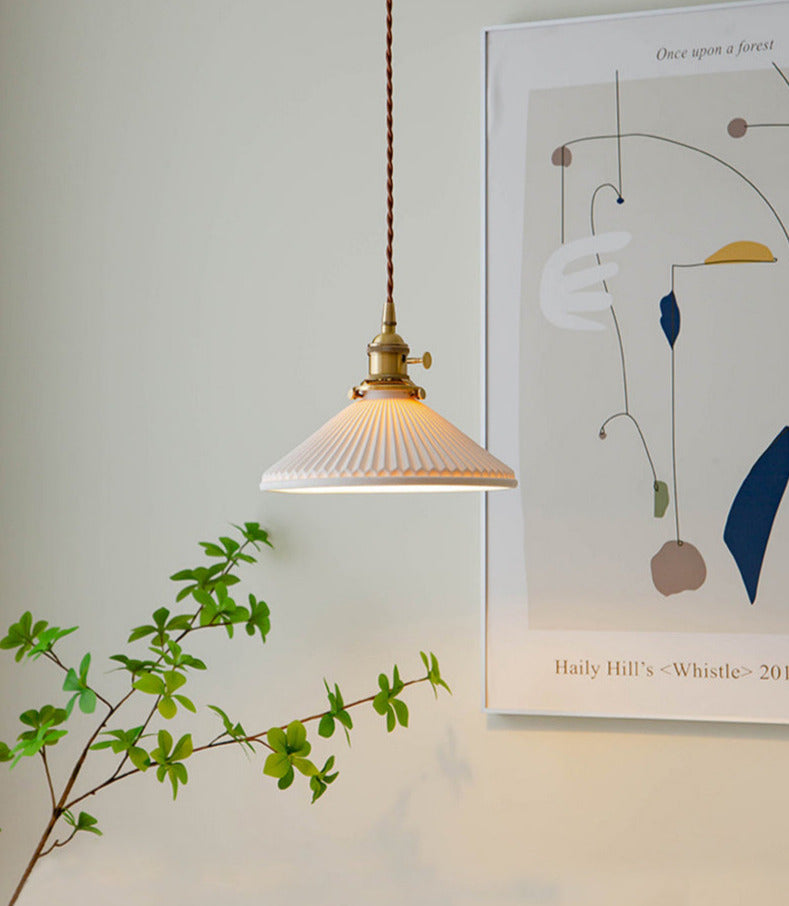 White Ceramic Pendant Lamp | Stornfield